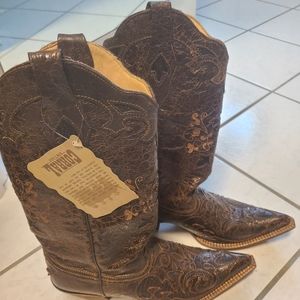 Corral Lizard skin inlay boots